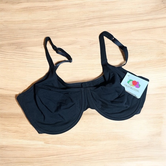 Fruit of the Loom Unlined Underwire Bra | 38D | Black | NWT - Picture 3 of 5